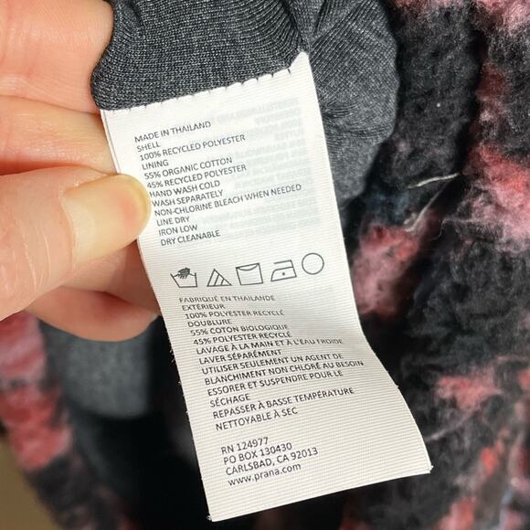 PRANA - Floral Multicolor Cozy Polar Escape Half Zip - Women's Size Large - Picture 4 of 4